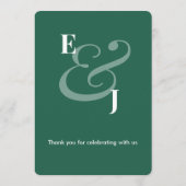 Emerald Ampersand ウェディング｜卓上ナンバー 招待状 (裏面)