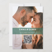 Emerald Ampersand Photo Save the Date | ウェディング 招待状 (裏面)