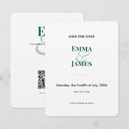 Emerald Ampersand Save the Date | ウェディングカード セーブザデート