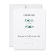 Emerald Ampersand Save the Date | ウェディングカード