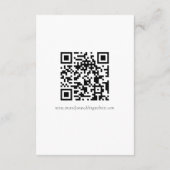Emerald and Blush Florals QR Code Wedding Details エンクロージャーカード (裏面)