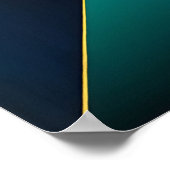 Emerald and Gold Geometric Harmony ポスター (角)