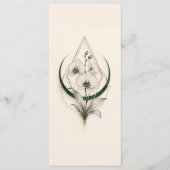 Emerald and Gold Geometric Orchid Luxury Gala メニュー (正面)
