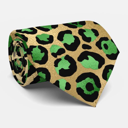 Emerald and Gold Safari Series Design 8 ネクタイ (ロール)