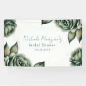 Emerald and Gold Wedding Bridal Shower 横断幕 (横)