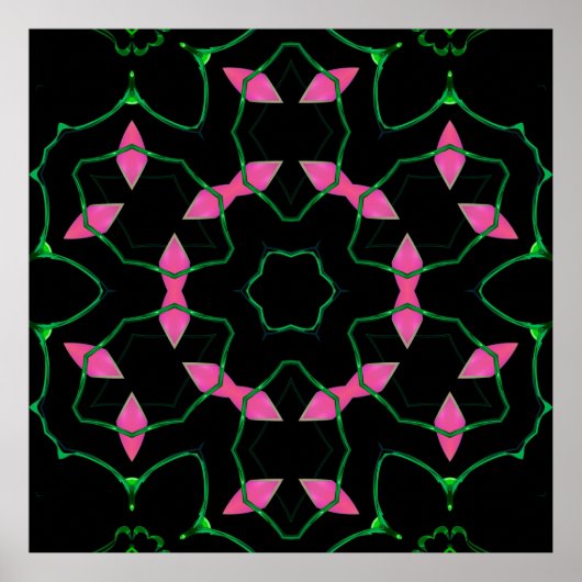 Emerald and Pink Kaleidoscope  ポスター (正面)