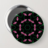 Emerald and Pink Kaleidoscope 缶バッジ (正面&裏面)