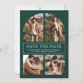 Emerald Arch Photo Collage Wedding Save the Date マグネット招待状 (正面)