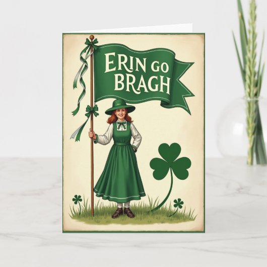 Emerald Banner Irish Pride Card カード (正面)