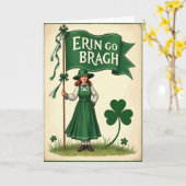 Emerald Banner Irish Pride Card カード (黄色い花)