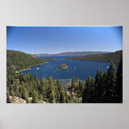 Emerald Bay, Lake Tahoe，カリフォルニア州，アメリカ ポスター (正面)