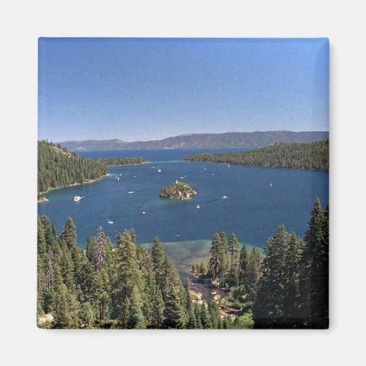 Emerald Bay, Lake Tahoe，カリフォルニア州，アメリカ マグネット (正面)