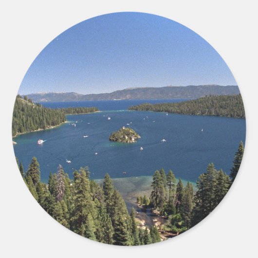 Emerald Bay, Lake Tahoe，カリフォルニア州，アメリカ ラウンドシール (正面)