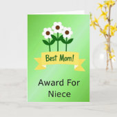 Emerald Best Mom Illustration Card カード (黄色い花)