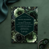 Emerald Bloom Opulent Wedding 招待状