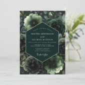 Emerald Bloom Opulent Wedding 招待状 (スタンド正面)