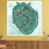 Emerald Blossoms キャンバスプリント (インサイチュ (リビング))