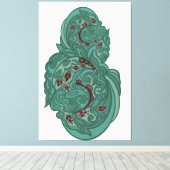 Emerald Blossoms キャンバスプリント (インサイチュ (ウッドフロア))