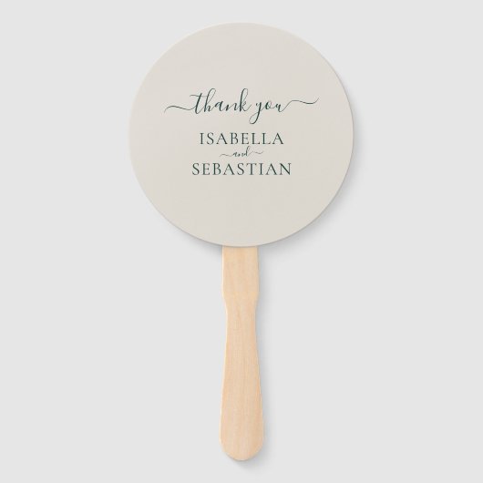 Emerald Blush Wedding ハンドファン (裏面)