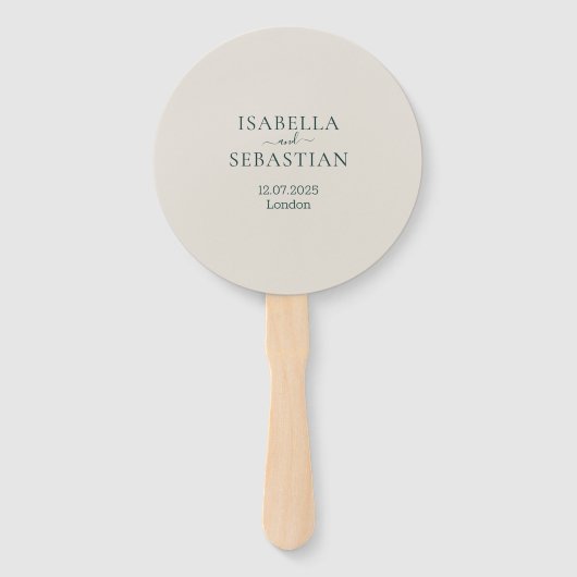 Emerald Blush Wedding ハンドファン (正面)