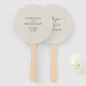 Emerald Blush Wedding ハンドファン (正面&裏面)