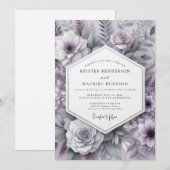 Emerald Botanical Romance Wedding 招待状 (正面/裏面)