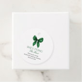 Emerald Bow She's Tying the Knot Bridal Shower フェイバータグ (インサイチュ)
