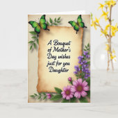 Emerald Butterfly Mother Card カード (黄色い花)