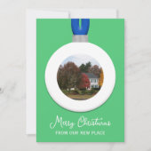 Emerald Change of Address Christmas Photoオーナメント シーズンカード (正面)