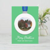 Emerald Change of Address Christmas Photoオーナメント シーズンカード (スタンド正面)