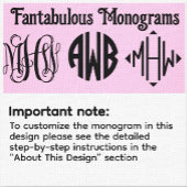 Emerald Circle Monogram Font #5DS DIY BG Hot Pink サンキューカード