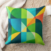 Emerald Citrus Geometric Abstract クッション (ブランケット)