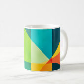 Emerald Citrus Geometric Abstract コーヒーマグカップ (正面右)