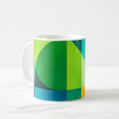 Emerald Citrus Geometric Abstract コーヒーマグカップ (正面左)