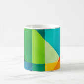 Emerald Citrus Geometric Abstract コーヒーマグカップ (中央)