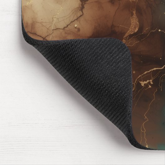 Emerald Copper Marble Luxe Mousepad マウスパッド (コーナー)