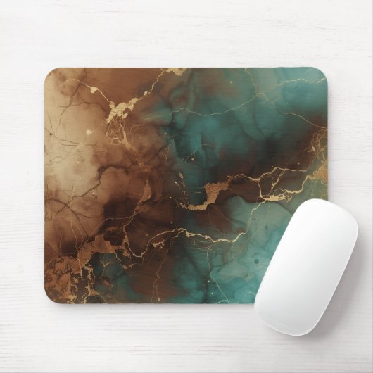 Emerald Copper Marble Luxe Mousepad マウスパッド (マウス)