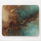Emerald Copper Marble Luxe Mousepad マウスパッド (正面)