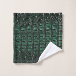 Emerald Crocodile Leather Luxury Exotic Skin ウォッシュタオル