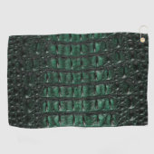 Emerald Crocodile Leather Luxury Exotic Skin ゴルフタオル (横)