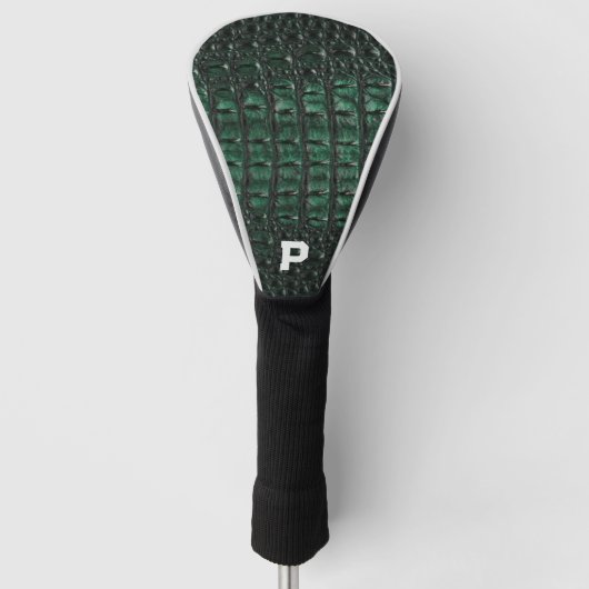 Emerald Crocodile Leather Luxury Exotic Skin ゴルフヘッドカバー (正面)
