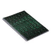 Emerald Crocodile Leather Luxury Exotic Skin ノートブック (右側)