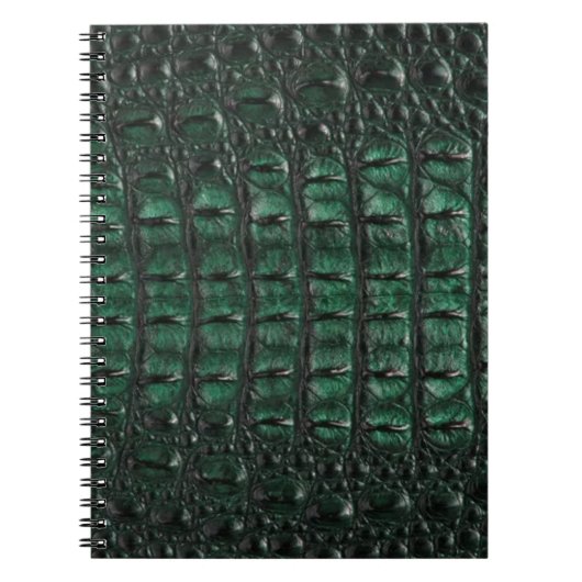 Emerald Crocodile Leather Luxury Exotic Skin ノートブック (正面)