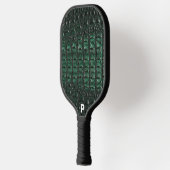 Emerald Crocodile Leather Luxury Exotic Skin ピックルボールラケット (左)