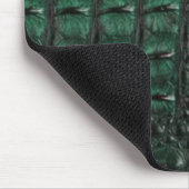 Emerald Crocodile Leather Luxury Exotic Skin マウスパッド (コーナー)