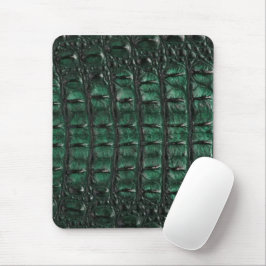Emerald Crocodile Leather Luxury Exotic Skin マウスパッド