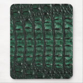 Emerald Crocodile Leather Luxury Exotic Skin マウスパッド (正面)
