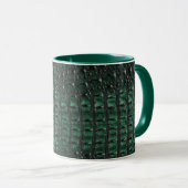 Emerald Crocodile Leather Luxury Exotic Skin マグカップ (正面右)