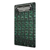 Emerald Crocodile Leather Luxury Exotic Skin ミニクリップボード (アングル2)