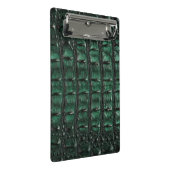 Emerald Crocodile Leather Luxury Exotic Skin ミニクリップボード (アングル)